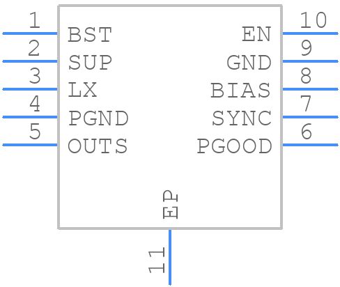 MAX16903RATB33/V+T - Analog Devices - PCB symbol