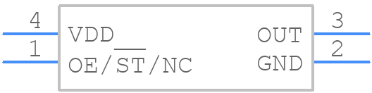 SIT8008BI-21-33E-40.000000G - SiTime - PCB symbol