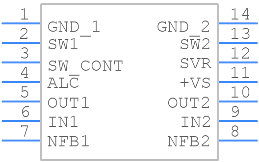 TDA7284 - STMicroelectronics - PCB symbol