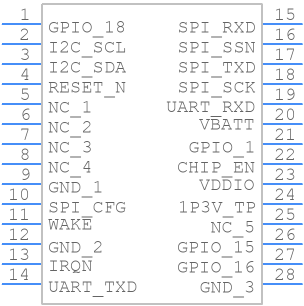 ATWINC1500-MR210PA - Microchip - PCB symbol