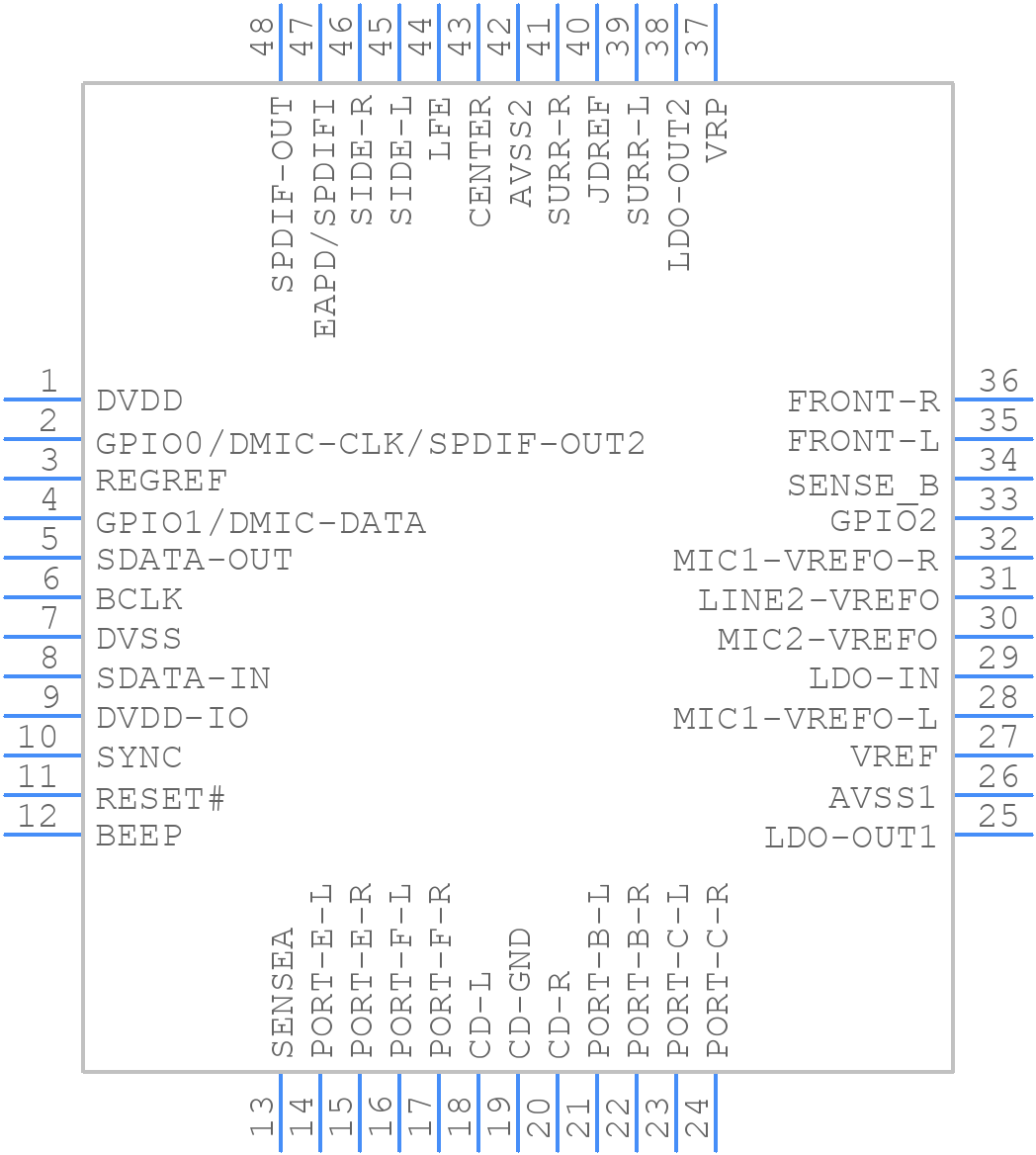 REALTEK ALC898 - Realtek - PCB symbol