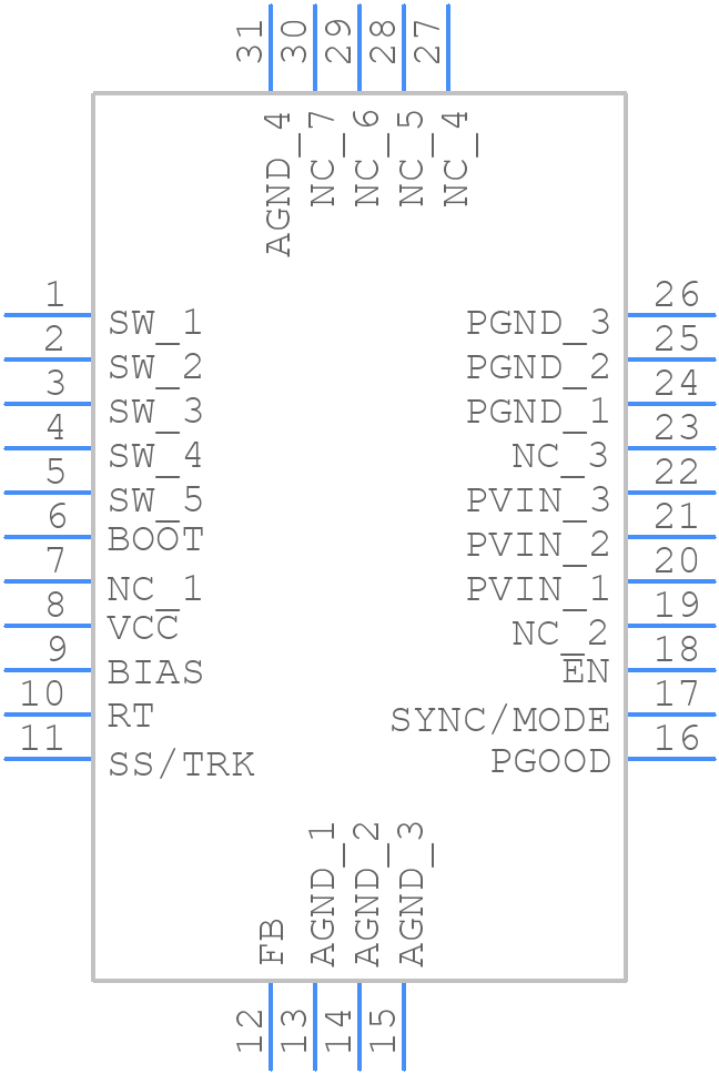 LM76002QRNPRQ1 - Texas Instruments - PCB symbol