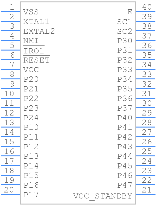 MC6803P - Motorola - PCB symbol