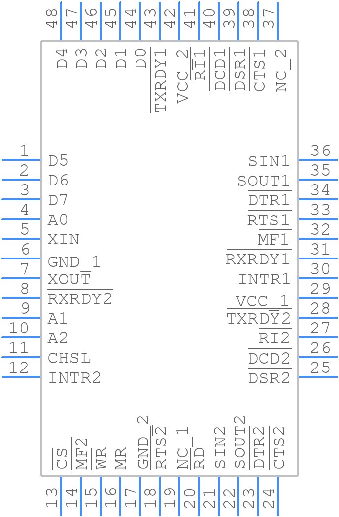 NS16C2752TVS/NOPB - Texas Instruments - PCB symbol