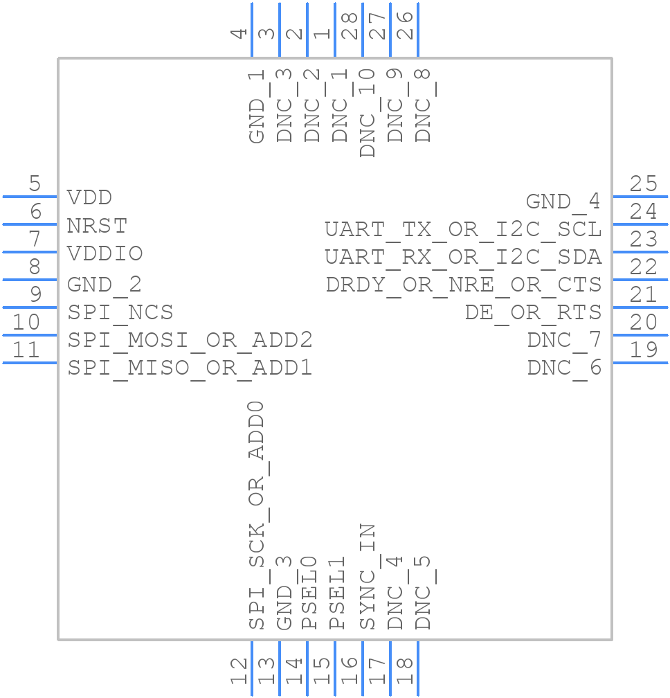 MTi-1-8A7G6T - Xsens - PCB symbol