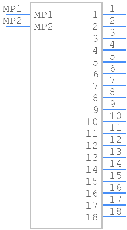 5034801800 - Molex - PCB symbol