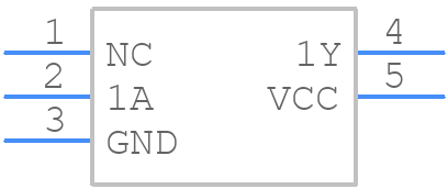 74V1GU04STR - STMicroelectronics - PCB symbol