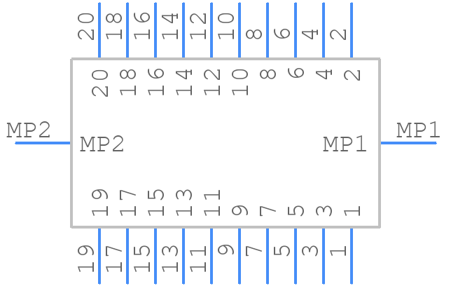 DF11GZ-20DP-2V(20) - Hirose - PCB symbol