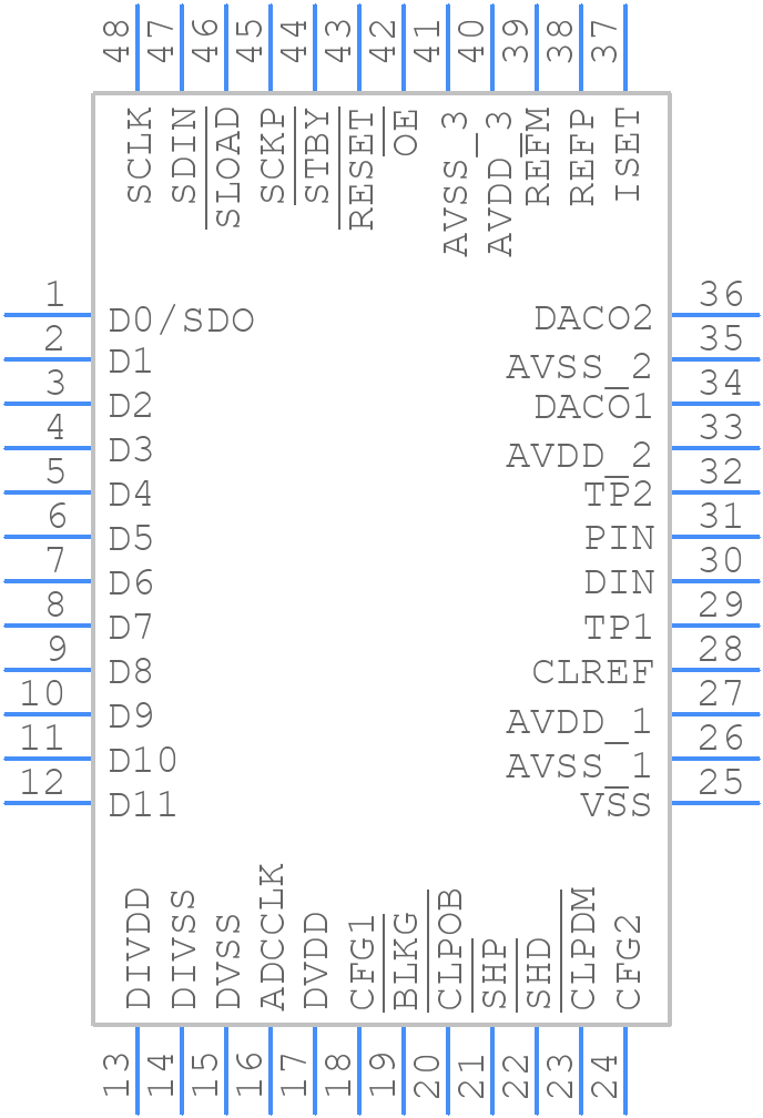 VSP1221PFBG4 - Texas Instruments - PCB symbol