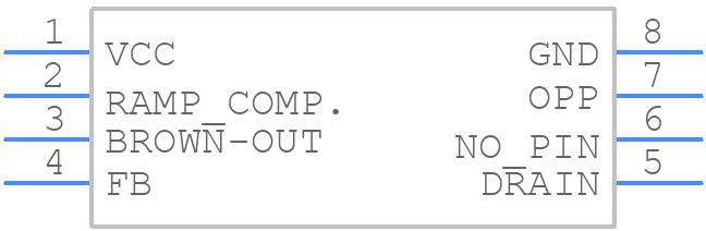 NCP1027P100G - onsemi - PCB symbol