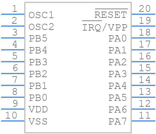 MC68HC705J1ACPE - NXP - PCB symbol