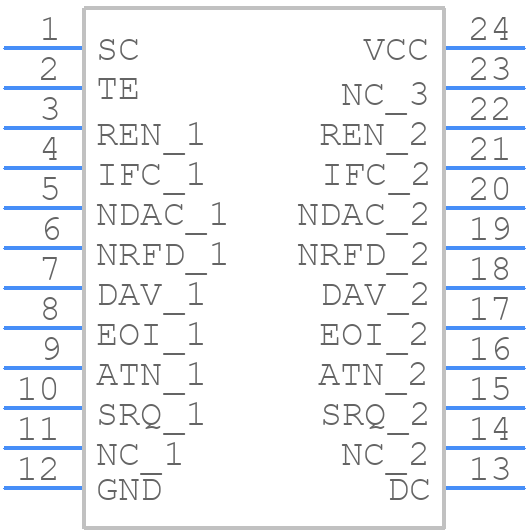 SN75162BDWG4 - Texas Instruments - PCB symbol