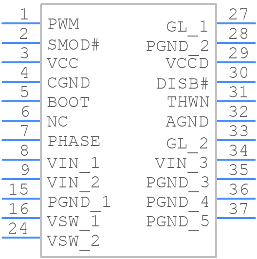 NCP302040MNTWG - onsemi - PCB symbol