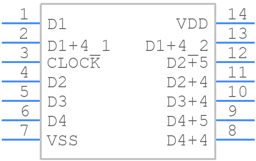 CD4006BF3A - Texas Instruments - PCB symbol