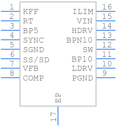 TPS40061PWPRG4 - Texas Instruments - PCB symbol