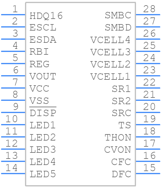 BQ2060SS-E411G4 - Texas Instruments - PCB symbol