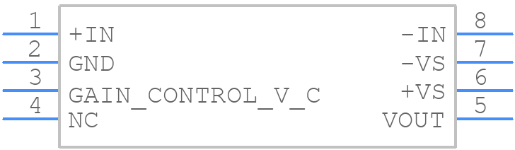 VCA810IDG4 - Texas Instruments - PCB symbol