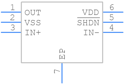 MAX4488ATT+T - Analog Devices - PCB symbol
