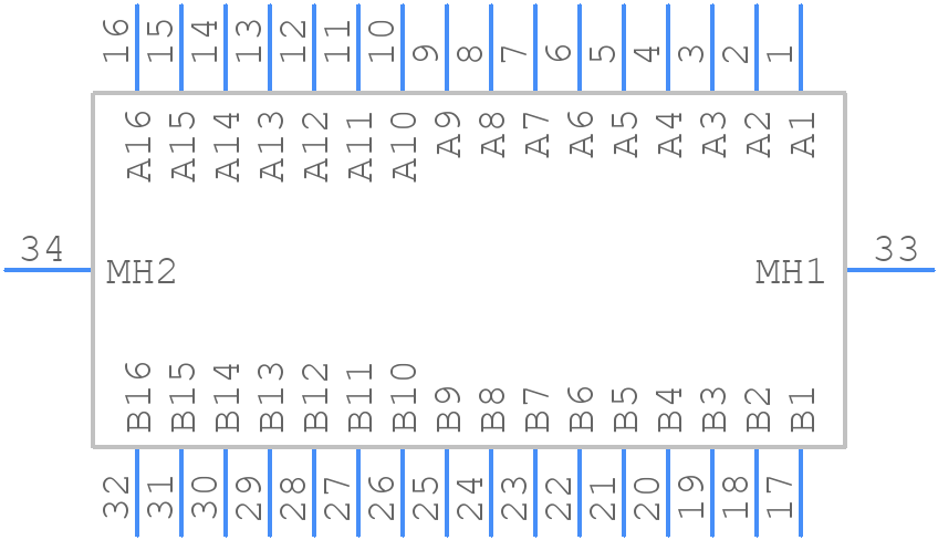 PCN13-32S-2.54DSA(71) - Hirose - PCB symbol