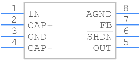 MAX889TESA+ - Analog Devices - PCB symbol
