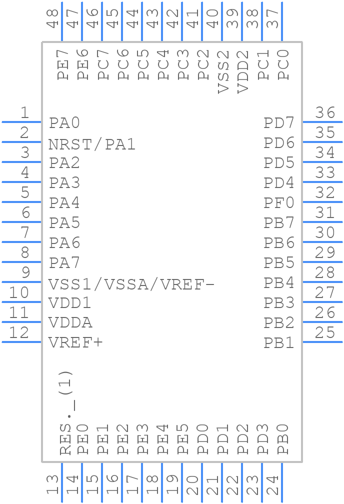 STM8AL3168TCX - STMicroelectronics - PCB symbol