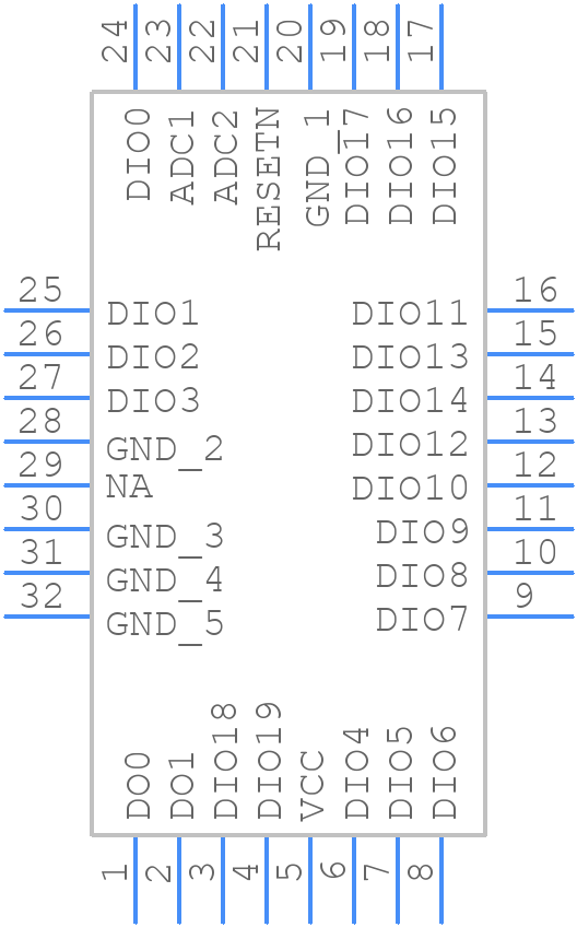TWE-Lite (TWE-001L) - Mono Wireless - PCB symbol