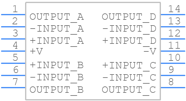 OPA4830IPWG4 - Texas Instruments - PCB symbol
