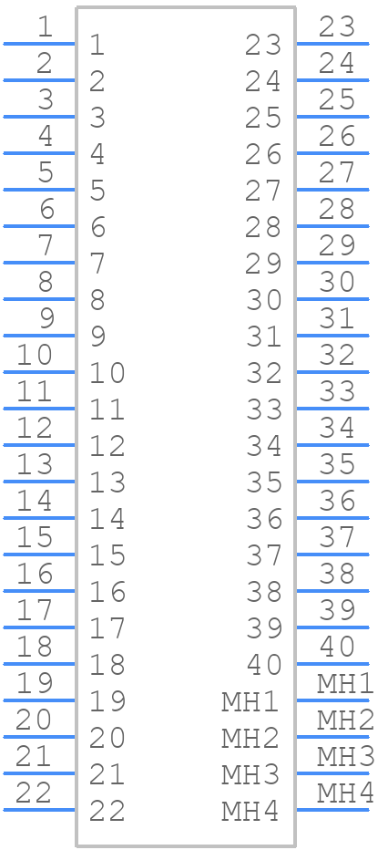 ERF8-020-03-L-D-RA-TR - SAMTEC - PCB symbol