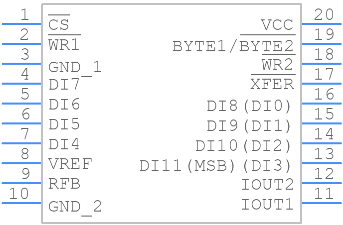 DAC1232LCJ - Texas Instruments - PCB symbol