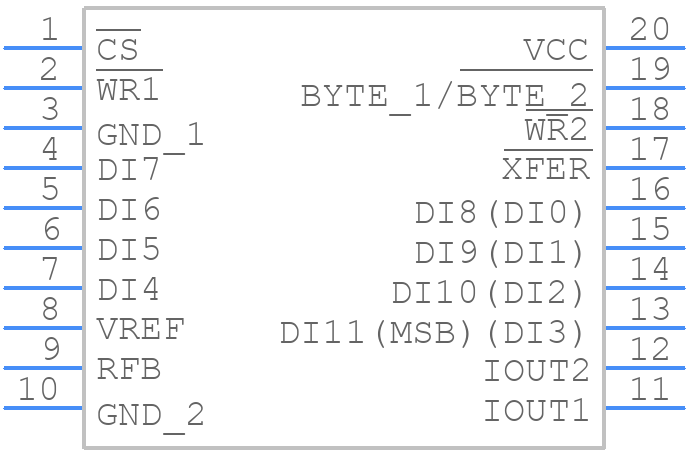 DAC1232LIN - Texas Instruments - PCB symbol