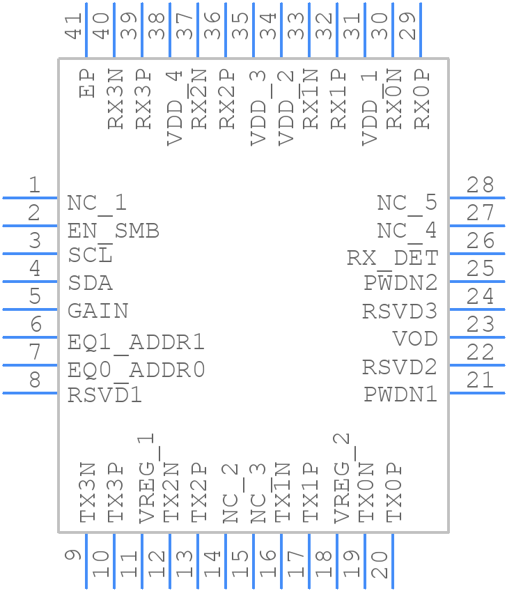SN75LVPE4410RNQR - Texas Instruments - PCB symbol