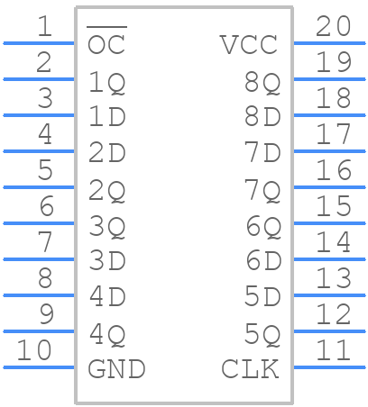 SN74LS374DWG4 - Texas Instruments - PCB symbol