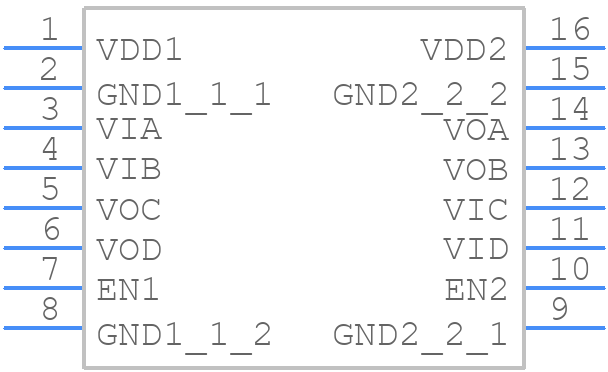 ADUM1442ARQZ-RL7 - Analog Devices - PCB symbol