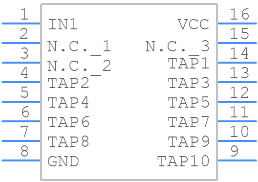 DS1110S-100+ - Analog Devices - PCB symbol