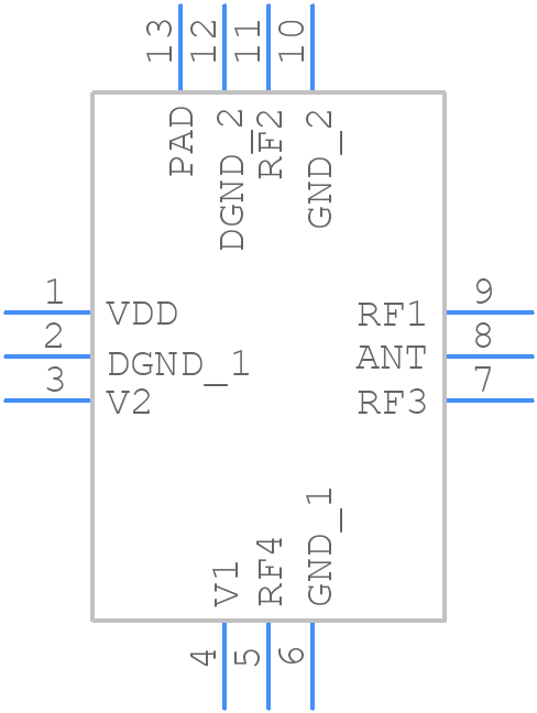 PE613050A-Z - Peregrine Semiconductor - PCB symbol