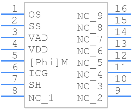 TCD1254GFG - Toshiba - PCB symbol