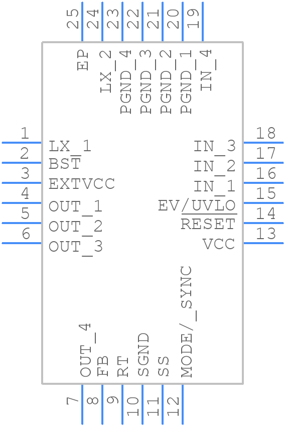 MAXM17633AMG+T - Analog Devices - PCB symbol