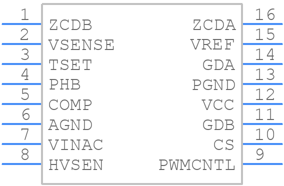 UCC28063ADR - Texas Instruments - PCB symbol