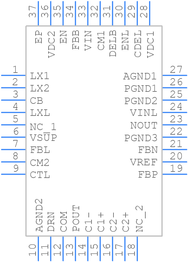 ISL97650BIRTZ-TK - Renesas Electronics - PCB symbol