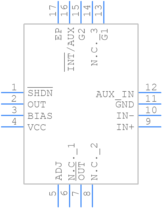 MAX4063ETE+T - Analog Devices - PCB symbol