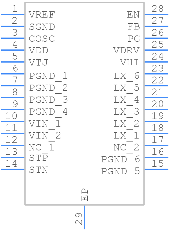 EL7563CREZ-T13 - Renesas Electronics - PCB symbol