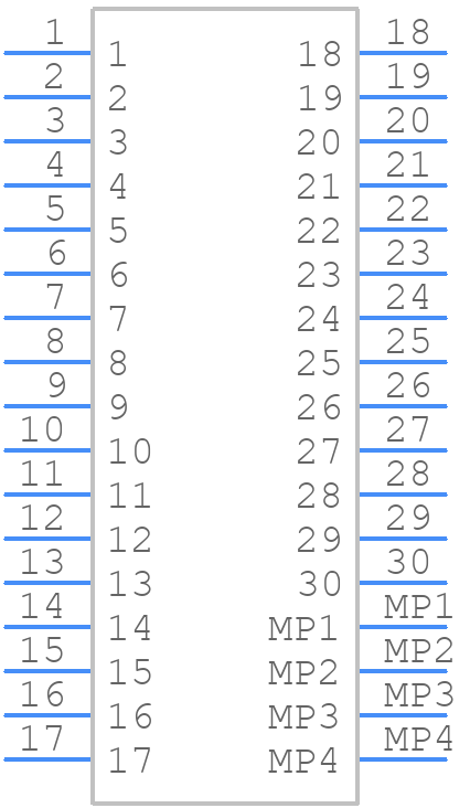 BM23PF0.8-30DS-0.35V(895) - Hirose - PCB symbol