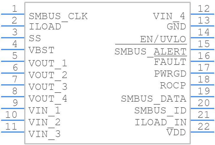MAX16545BGPF+ - Analog Devices - PCB symbol