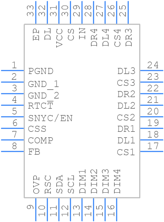MAX16826BATJ+T - Analog Devices - PCB symbol
