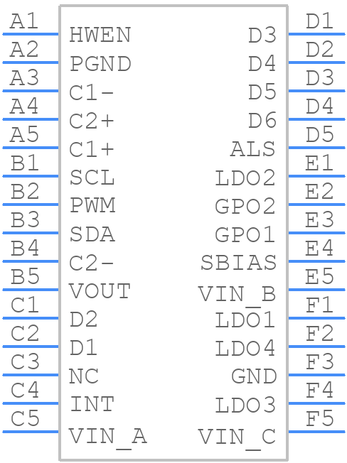 LM3538TME/NOPB - Texas Instruments - PCB symbol