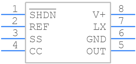 MAX763ACSA+ - Analog Devices - PCB symbol