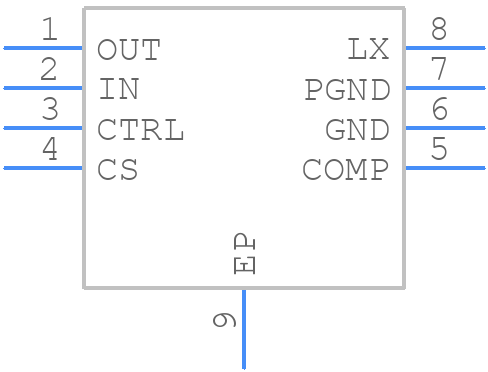 MAX1561ETA+T - Analog Devices - PCB symbol