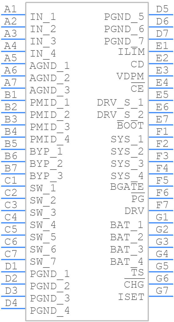 BQ24278YFFR - Texas Instruments - PCB symbol
