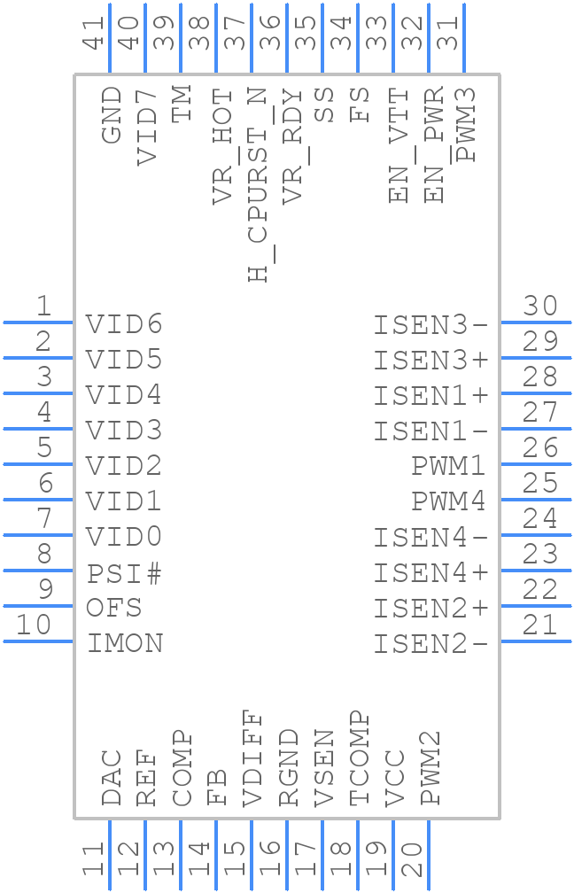 ISL6334BCRZ - Renesas Electronics - PCB symbol