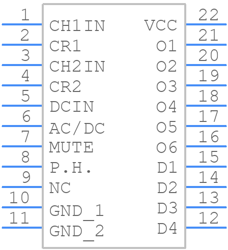 BA6822F-E2 - ROHM Semiconductor - PCB symbol